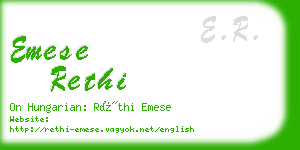 emese rethi business card